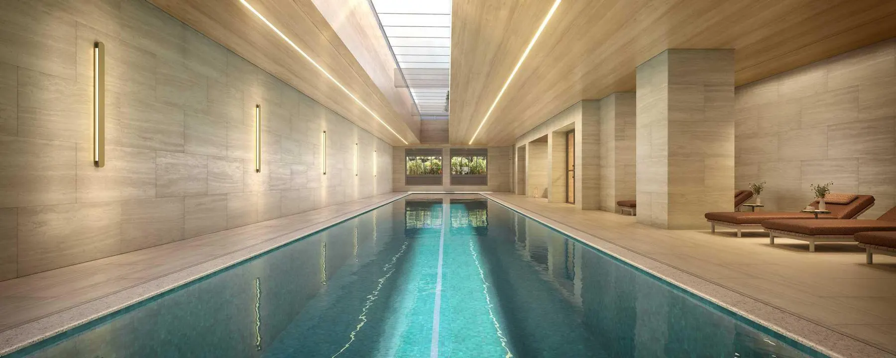Piscina coberta com raia de 25 m